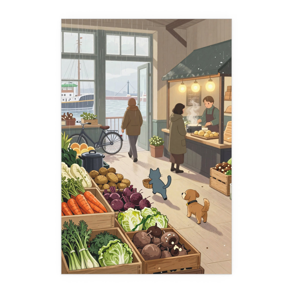 Vibrant Market Gathering