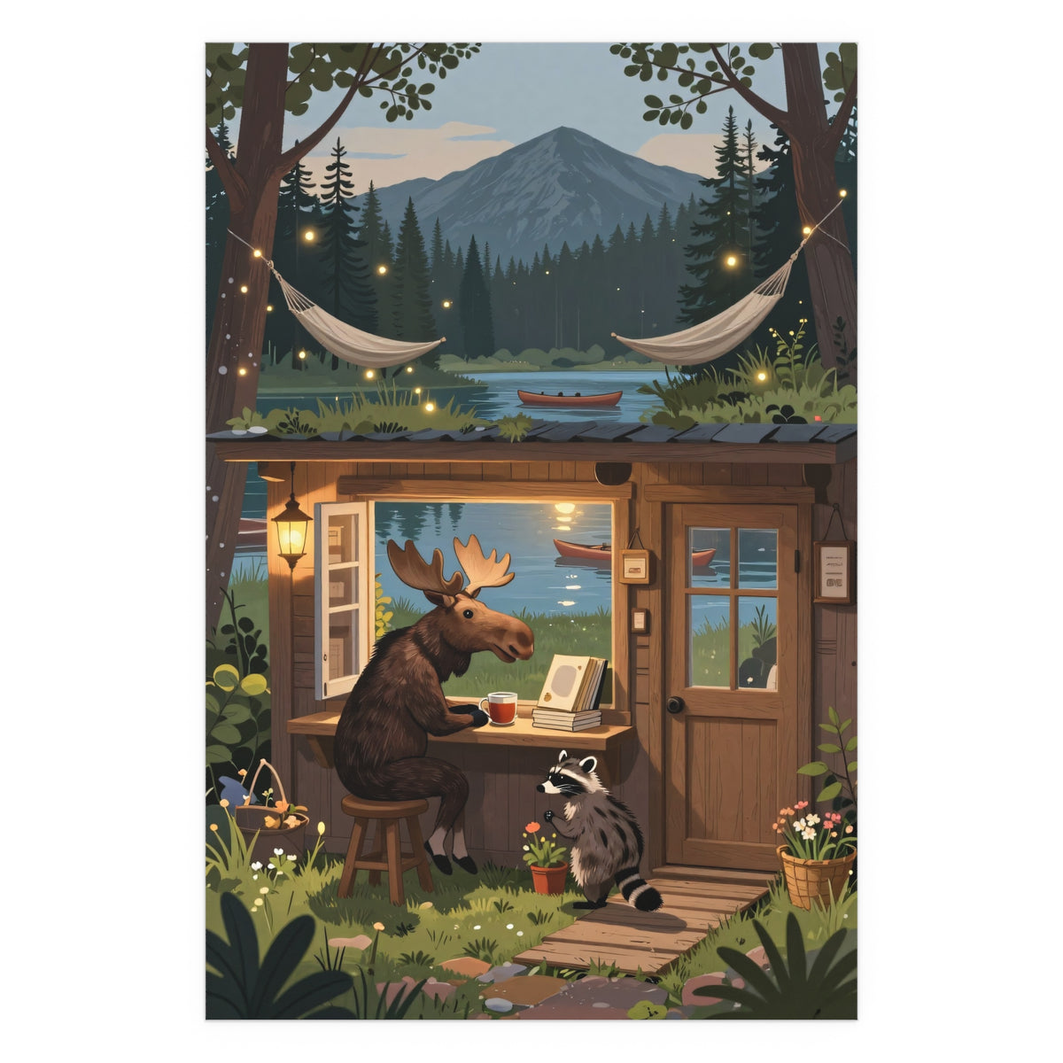 Moonlit Cabin Sanctuary