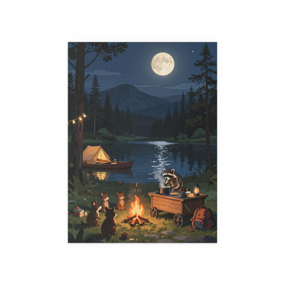 Moonlit Canoe Camp