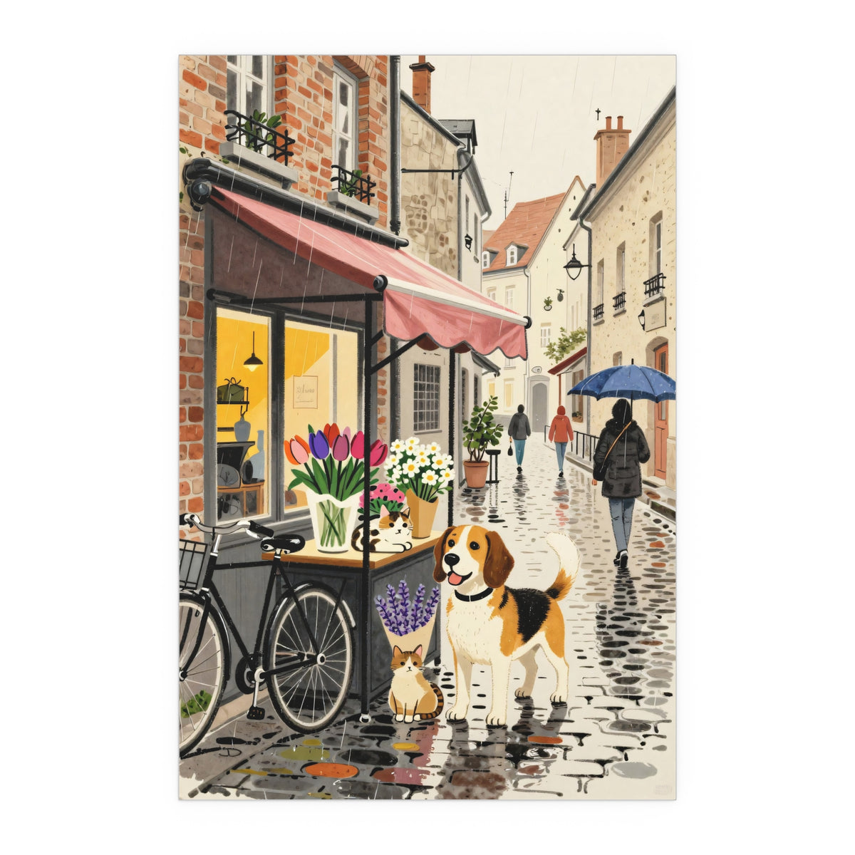 Rainy Market Serenity