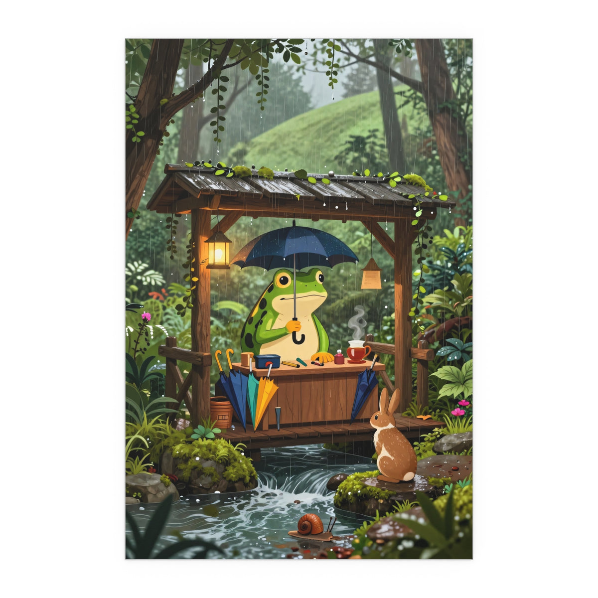 Whimsy in the Rainy Garden