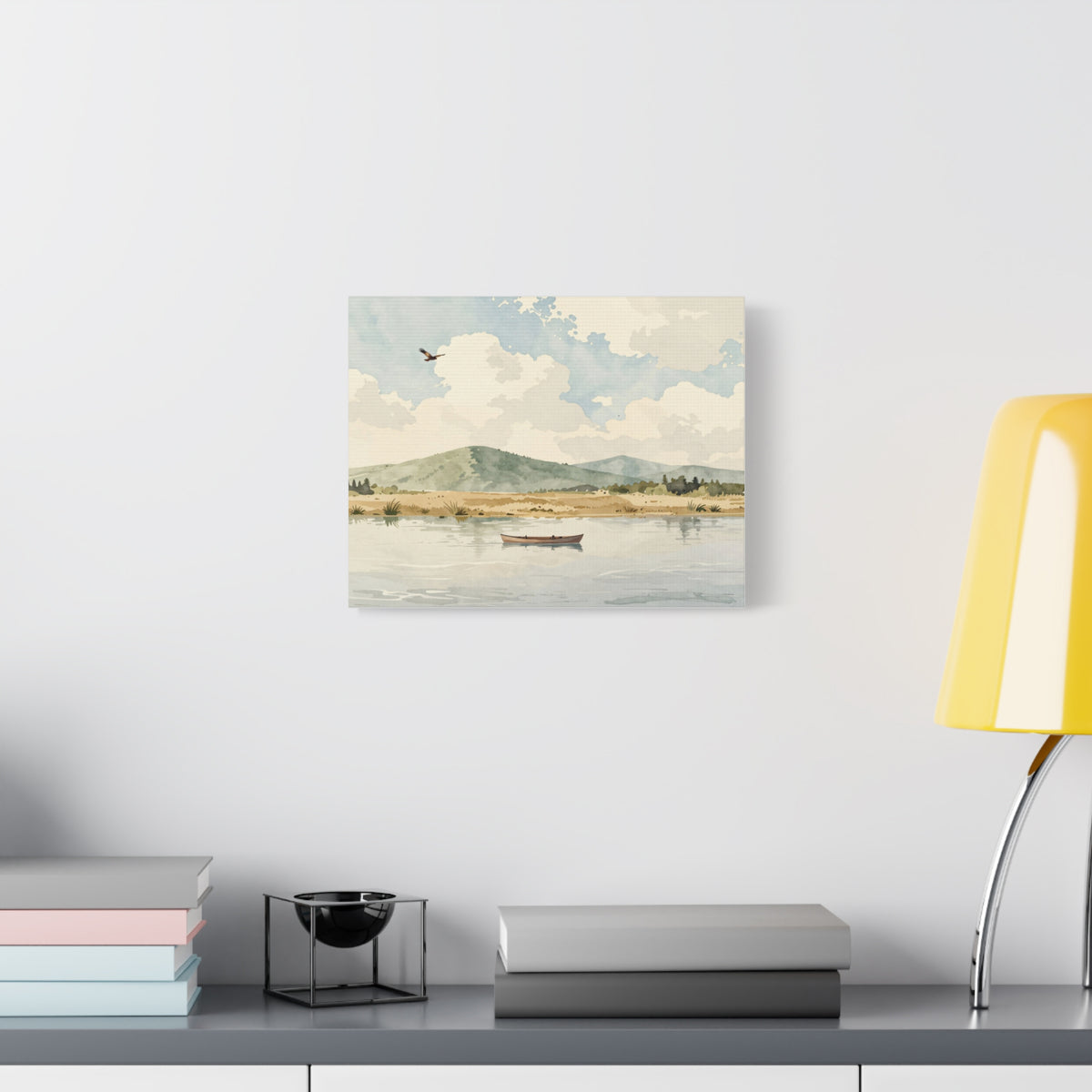 Landscape Canvas Stretch - Landscape Watercolor Realistic Style Stylish Vibrant Original Modern Creative