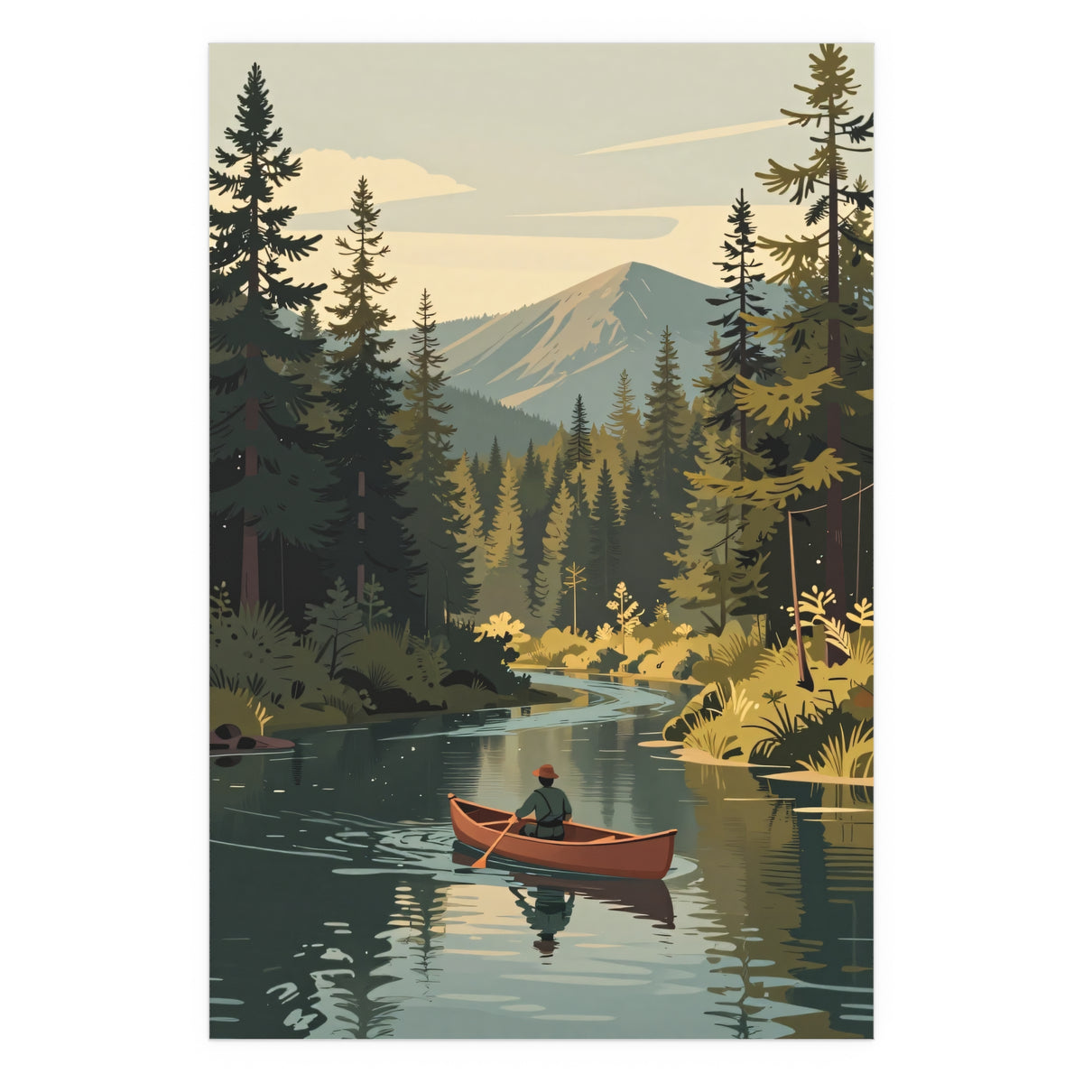 Serene Lake Reflections at Sunset