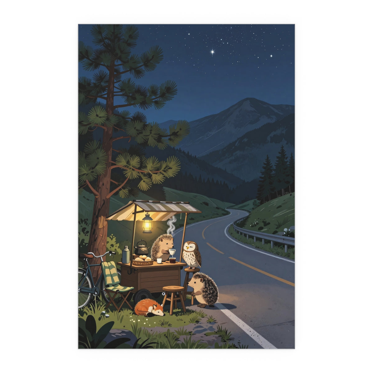 Moonlit Woodland Retreat