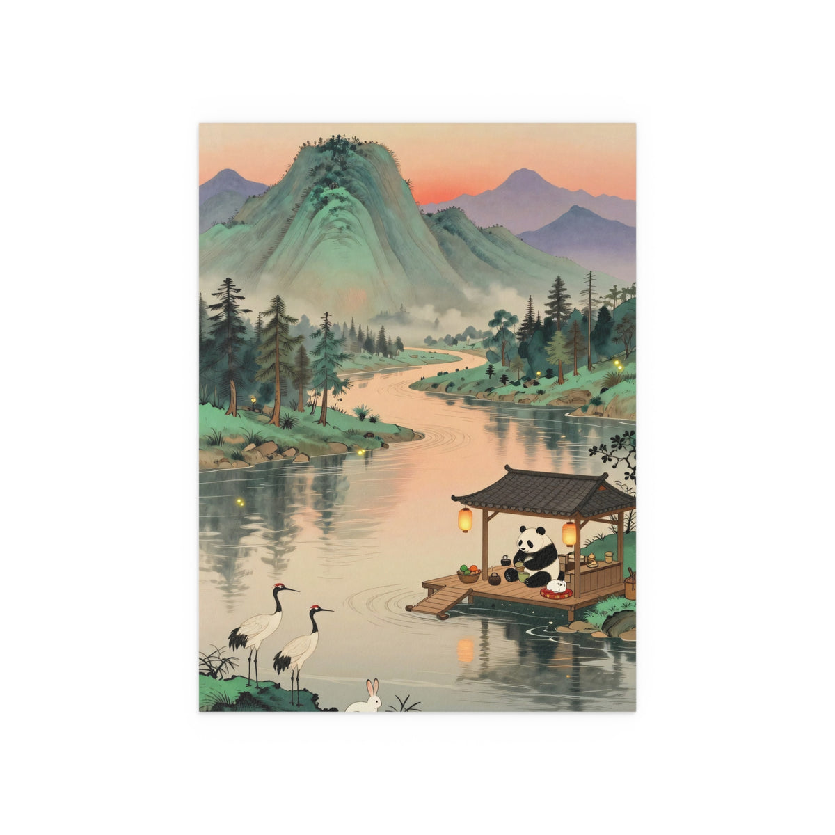 Serene Oriental Waterscape