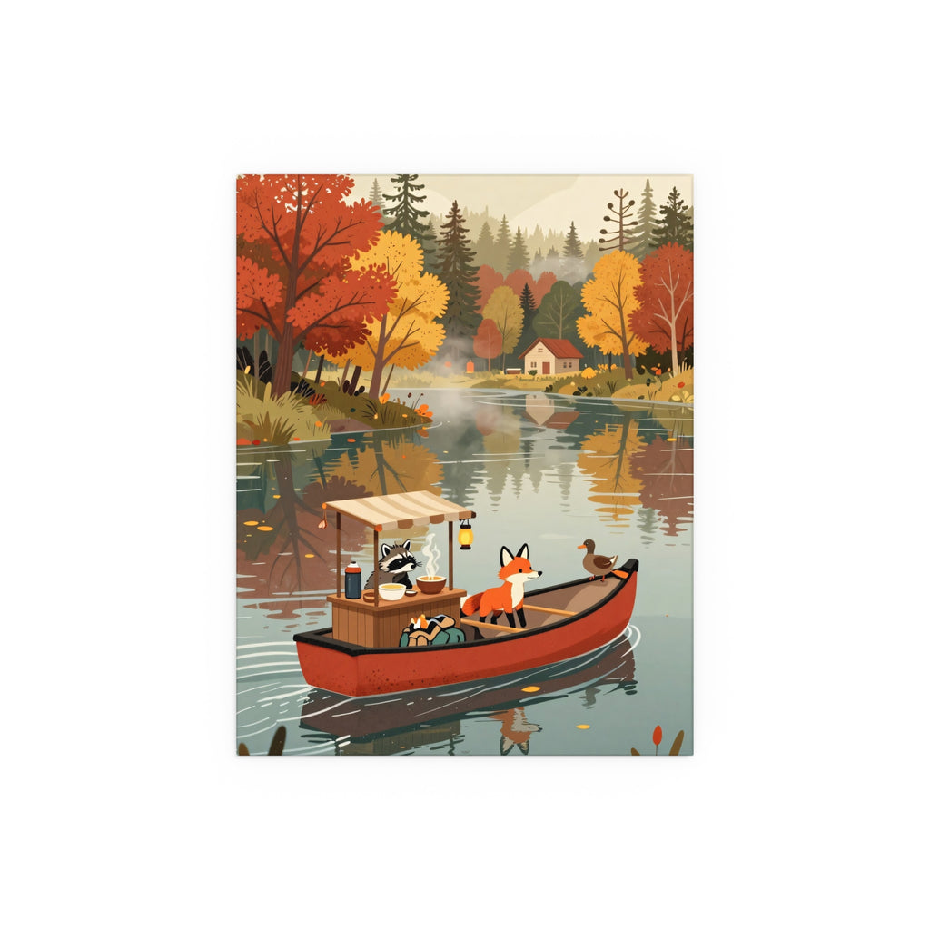 Moonlit Canoe Reflections