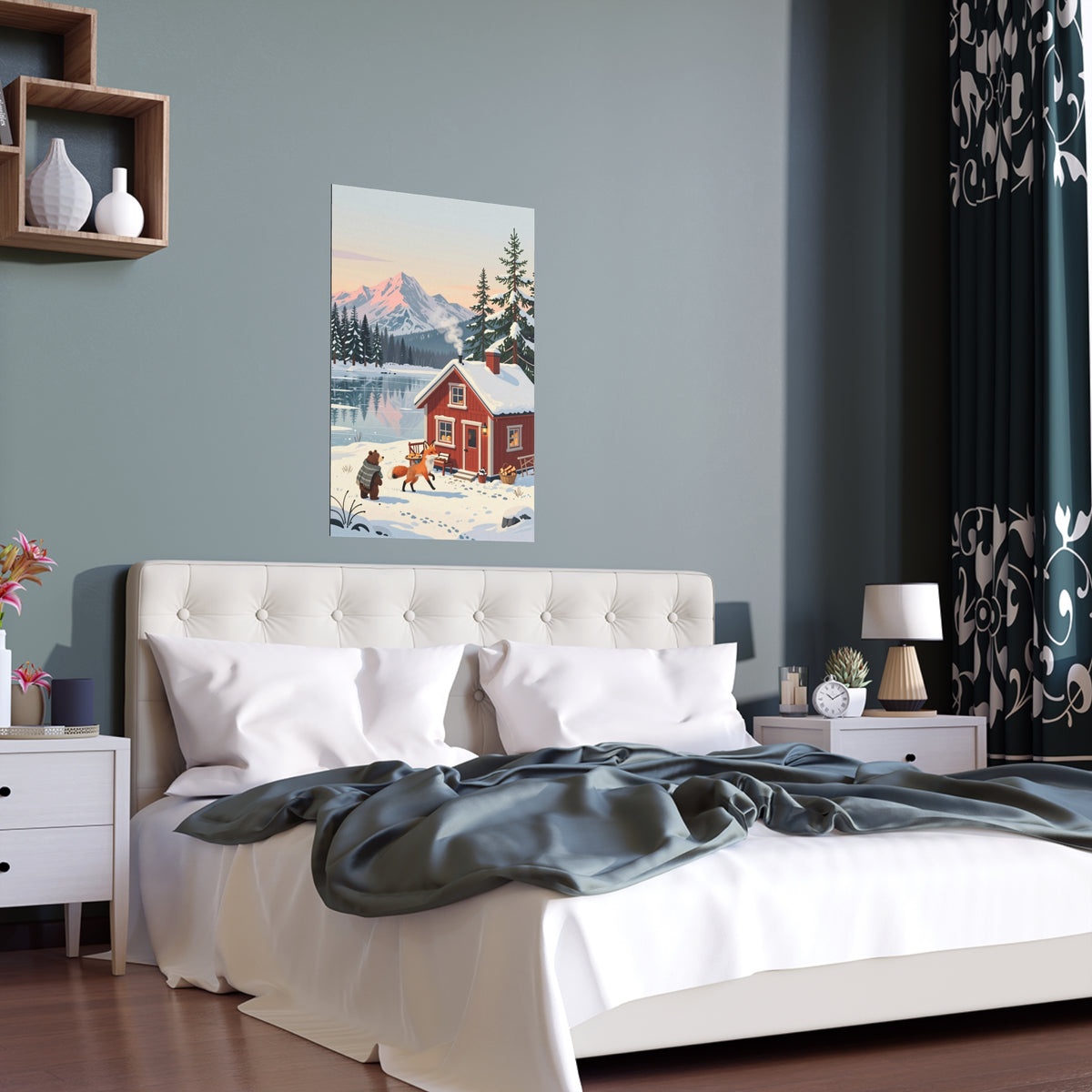 Snowy Cabin Serenity