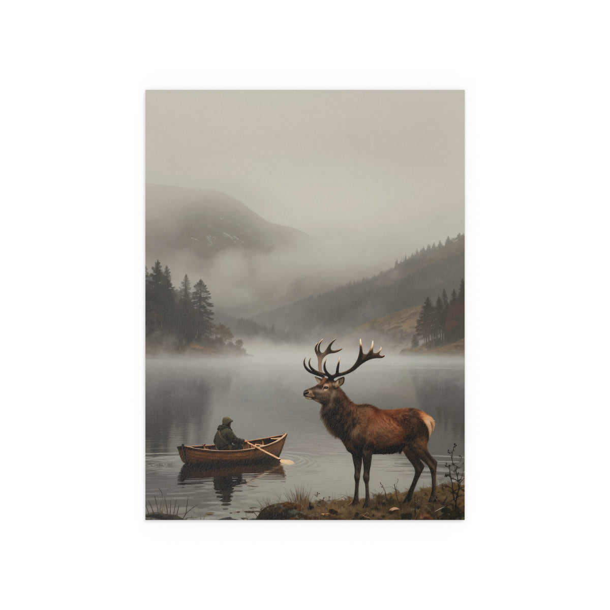 Misty Dawn on the River's Edge