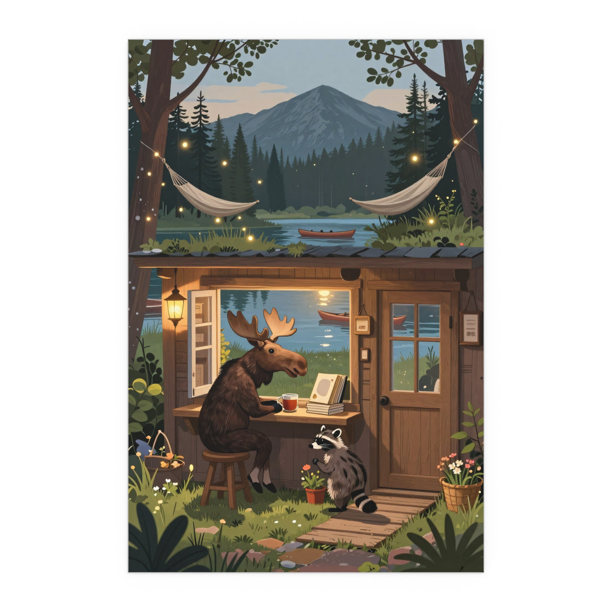 Moonlit Cabin Sanctuary