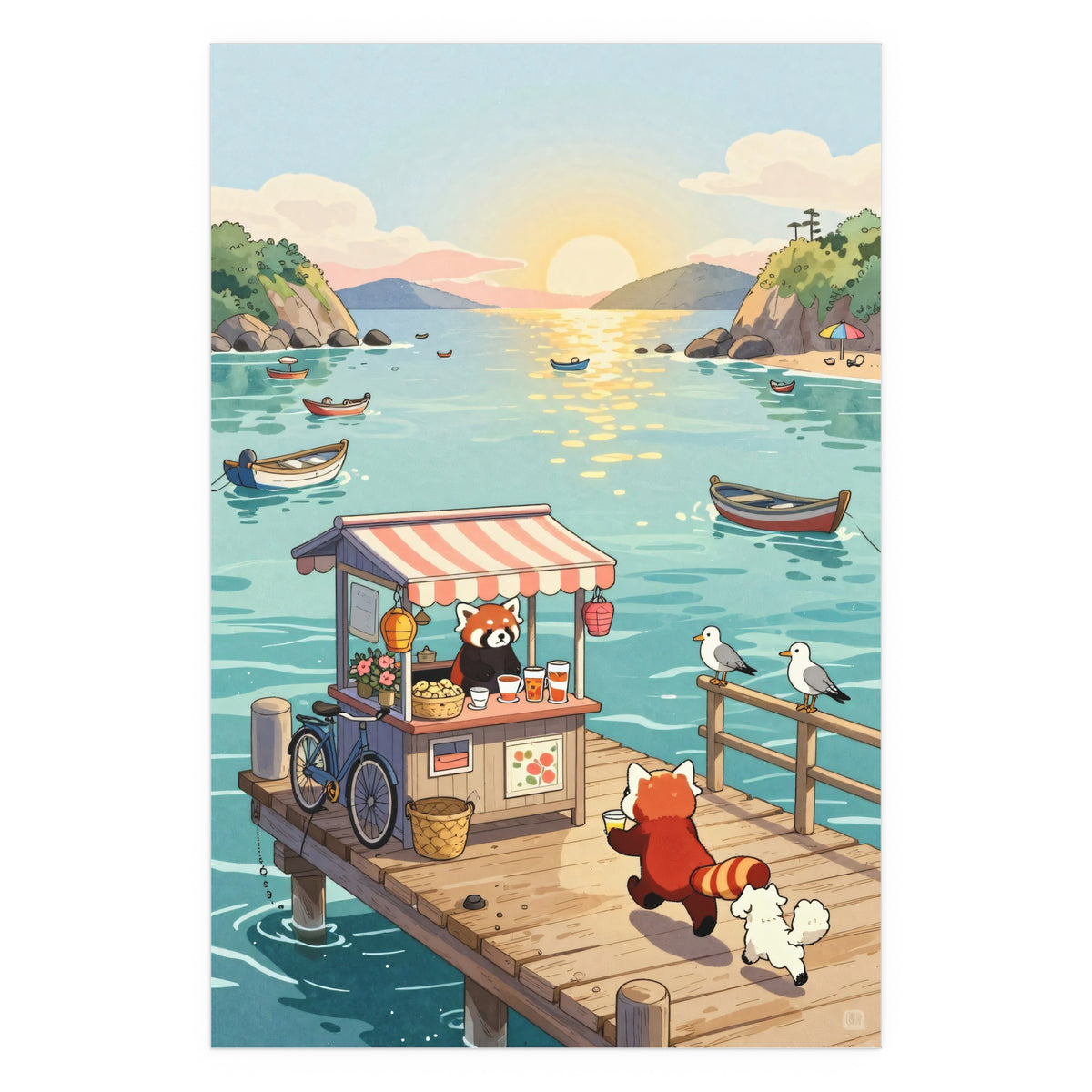 Sunset Serenade of Seaside Stalls